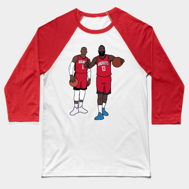 Russell Westbrook x James Harden Houston Rockets Tshirt Baseball T-Shirt by xavierjfong